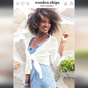 Wooden Ships White Ballet Cardigan Top XS